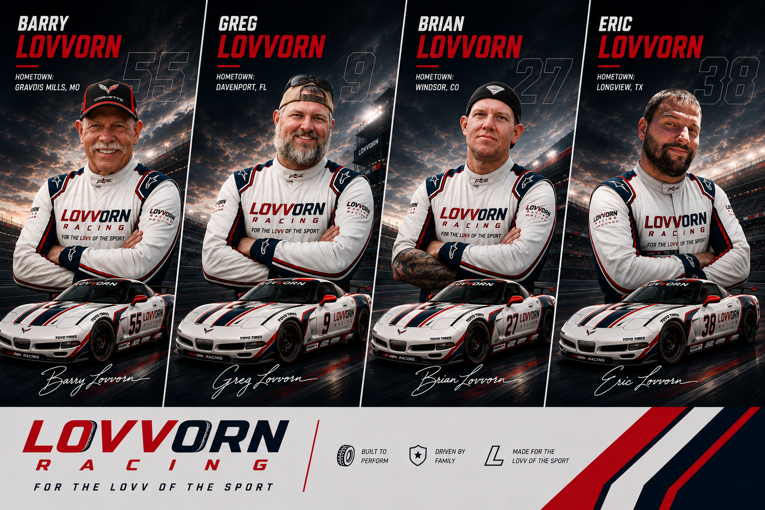 Lovvorn Racing — Barry, Greg, Brian, and Eric Lovvorn